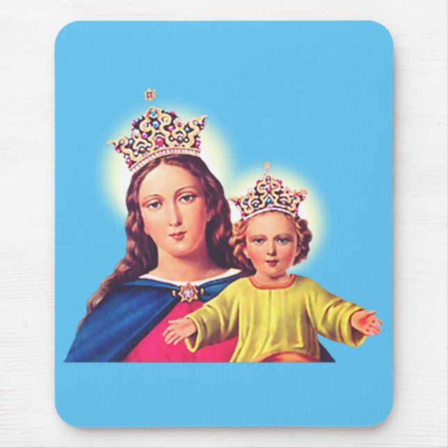 Jungfrau Maria Königin mit Jesus Mousepad (Vorne)
