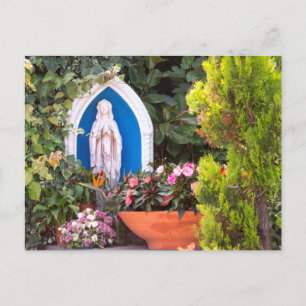 Jungfrau Maria mit Blumen Capri Italien Postkarte