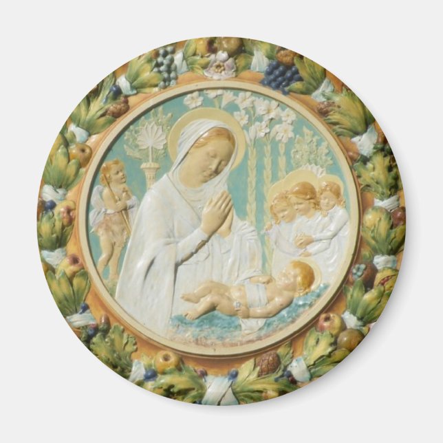 Jungfrau Maria mit Jesus Magnet (Vorne)