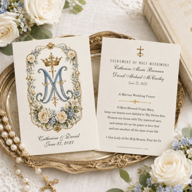 Jungfrau-Maria-Monogramm-Hochzeitsandenken (Von Creator hochgeladen)