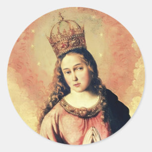 Jungfrau Maria Regina Caeli Aufkleber