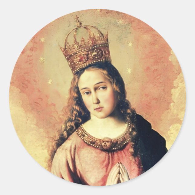 Jungfrau Maria Regina Caeli Aufkleber (Vorderseite)