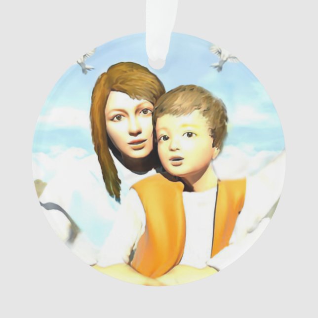 Jungfrau Maria und das Kind Jesus Ornament (Vorderseite)