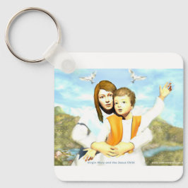 Jungfrau Maria und das Kind Jesus Schlüsselanhänger