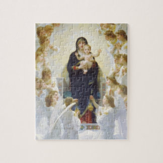 Jungfrau Maria und Jesus mit Engeln Puzzle
