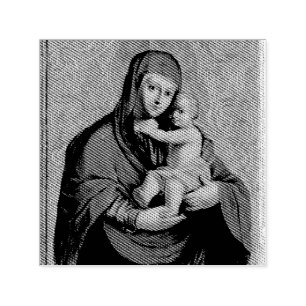 Jungfrau Maria und Jesuskind von Jan Rombauer Permastempel
