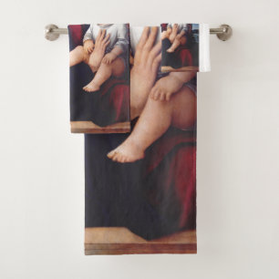 Jungfrau Maria und Kind Klassische Religiöse Kunst Badhandtuch Set