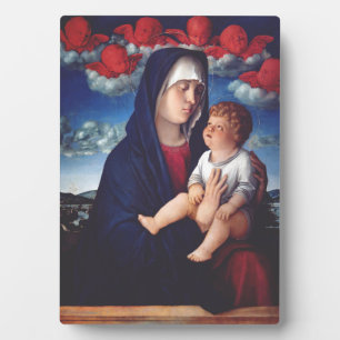 Jungfrau Maria und Kind Klassische Religiöse Kunst Fotoplatte