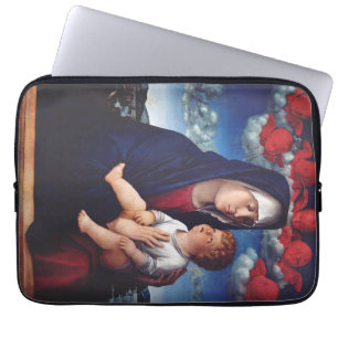 Jungfrau Maria und Kind Klassische Religiöse Kunst Laptopschutzhülle