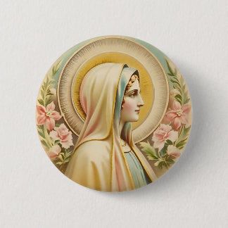 Jungfrau Mary Abzeichen Button
