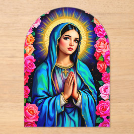 Jungfrau Mary als Our Lady of Guadalupe Taufe Acryleinladungen