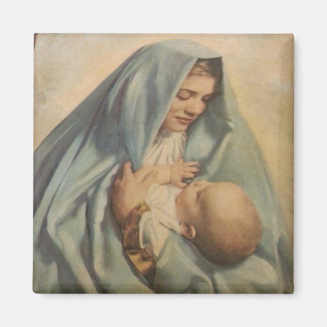 Jungfrau Mary and Baby Jesus Magnet (Vorne)