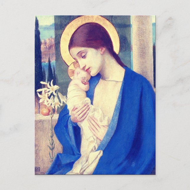 Jungfrau Mary and Child von Marianne Stokes Postkarte (Vorderseite)