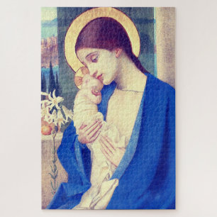 Jungfrau Mary and Child von Marianne Stokes Puzzle