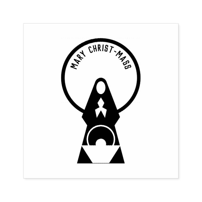 Jungfrau Mary Baby Jesus in Gefahr Gummistempel (Prägung)