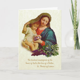 Jungfrau Mary Baby Jesus Religious Mthers Zitat Karte