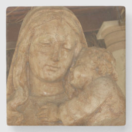 Jungfrau Mary & Baby Jesus Steinuntersetzer