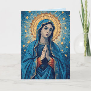 Jungfrau Mary Beileid Faltkarte Karte