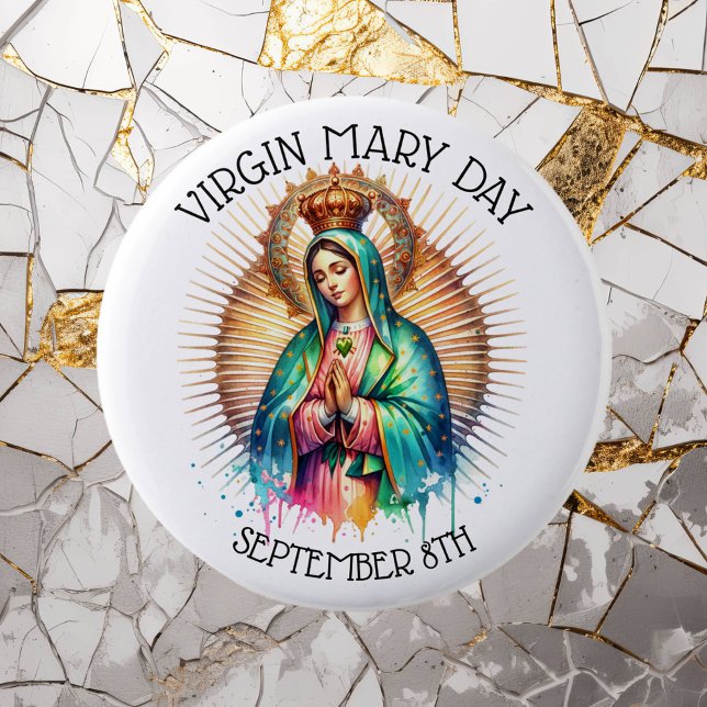 Jungfrau Mary Day | 8. September Button (Von Creator hochgeladen)
