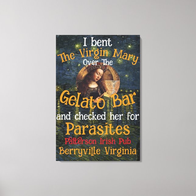 Jungfrau Mary Donald TRUMP Ticks Parasiten Leinwanddruck (Vorderseite)