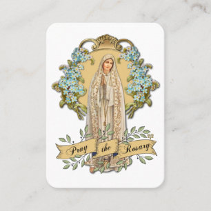Jungfrau Mary Fatima Gebet Rosary Katholische Bläs Visitenkarte