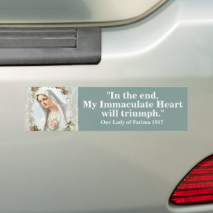 Jungfrau Mary Fatima Immakulieren Herz Religiös Autoaufkleber