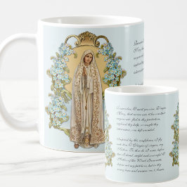 Jungfrau Mary floral Religiöse Lady of Fatima Kaffeetasse