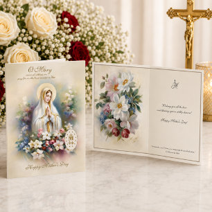 Jungfrau Mary Floral zum Muttertag Karte