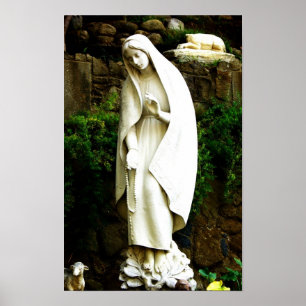 Jungfrau Mary Garden Statue Poster