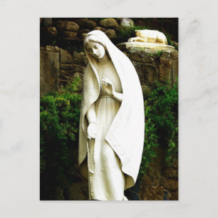 Jungfrau Mary Garden Statue Postkarte