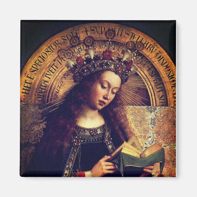 Jungfrau Mary - Gent Altarpiece von Jan van Eyck Magnet (Vorne)
