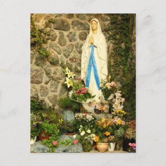 Jungfrau Mary Grotto Postkarte
