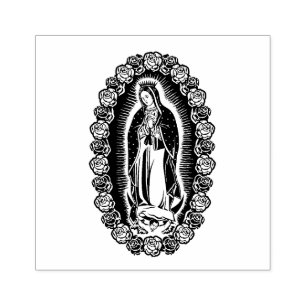 Jungfrau Mary Guadalupe Gebet Katholische Religiös Gummistempel