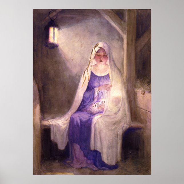 Jungfrau Mary Holding Baby Jesus 1912 Poster (Vorne)
