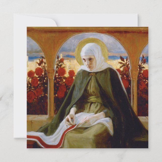 Jungfrau Mary in the Rose Garden (Albert Edelfelt) Karte (Vorderseite)