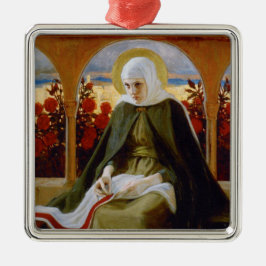 Jungfrau Mary in the Rose Garden (Albert Edelfelt) Ornament Aus Metall