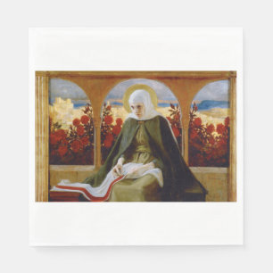 Jungfrau Mary in the Rose Garden (Albert Edelfelt) Serviette