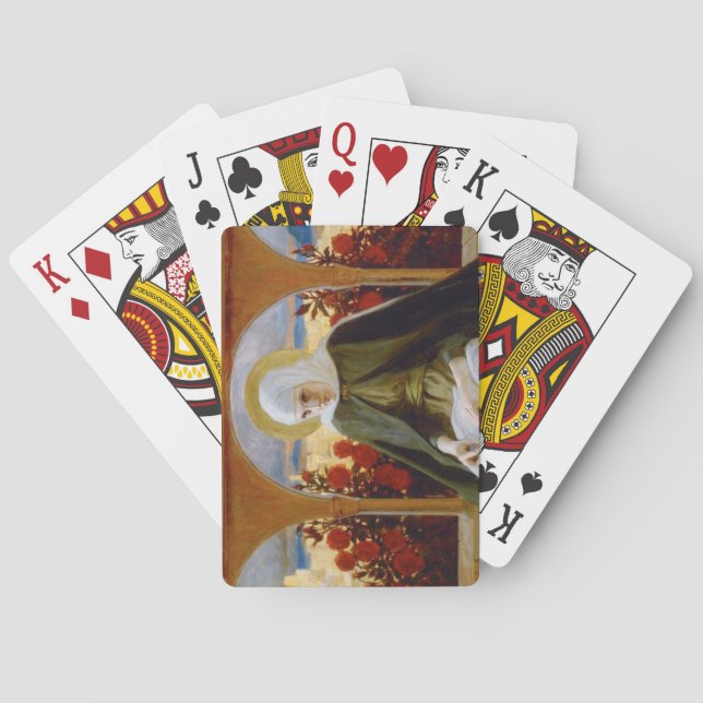 Jungfrau Mary in the Rose Garden (Albert Edelfelt) Spielkarten (Rückseite)