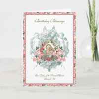 Jungfrau Mary Jesus Floral Vintag Heiliges Herz