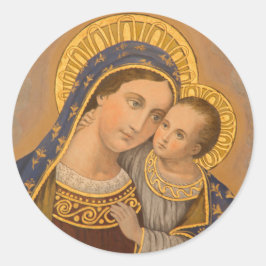 Jungfrau Mary Jesus Guten Rat katholische Religiös Runder Aufkleber