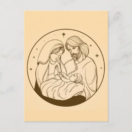 Jungfrau Mary Jesus Krippe Weihnachten Postkarte