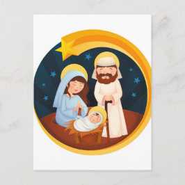 Jungfrau Mary Jesus Krippe Weihnachten Postkarte