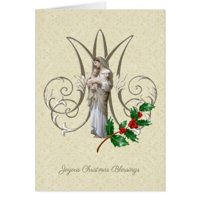 Jungfrau Mary Jesus Lamb Religiöse katholische Vin (Vorne)