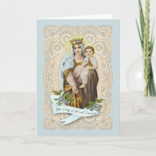 Jungfrau Mary Jesus Religious Mount Carmel Karte
