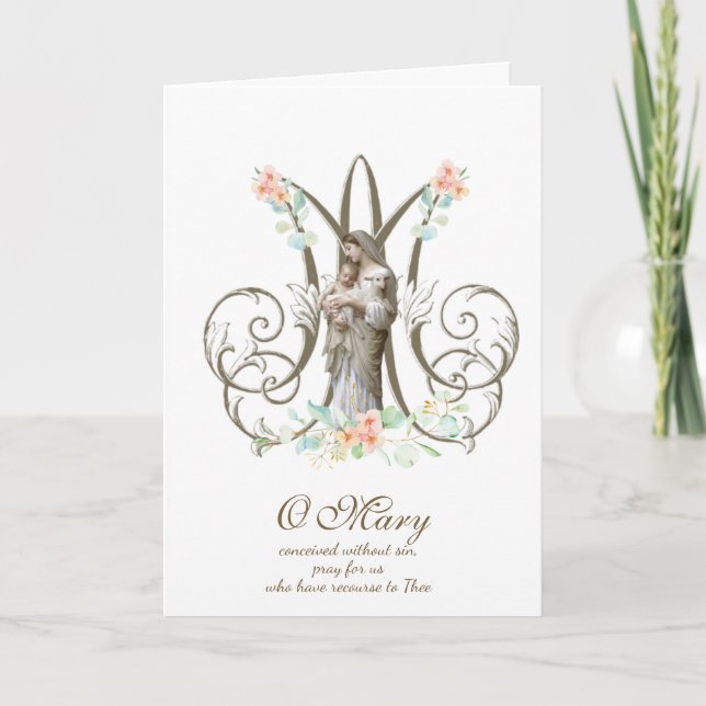 Jungfrau Mary Jesus Religious Mütters Day Karte (Vorderseite)