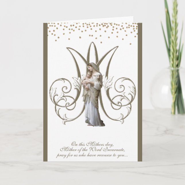 Jungfrau Mary Jesus Religious Mütters Day Karte (Vorderseite)