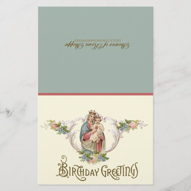 Jungfrau Mary Jesus spirituelle Gemeinschaft Gebur (Vorderseite)