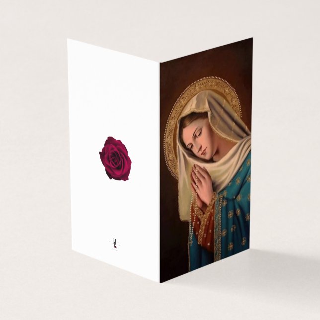 Jungfrau Mary Katholic Condolence Danke, Karten (Vorderseite)