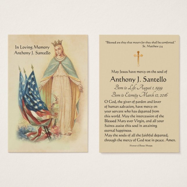 Jungfrau Mary Katholic Flags Beerdigung Heilige Ka (Vorne & Hinten)