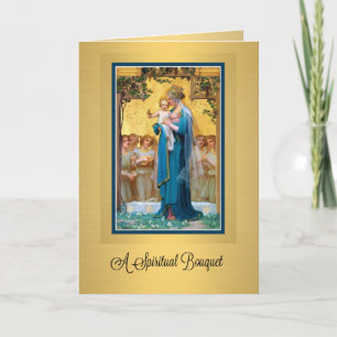 Jungfrau Mary Katholic Spiritual Bouquet Praetkart Karte